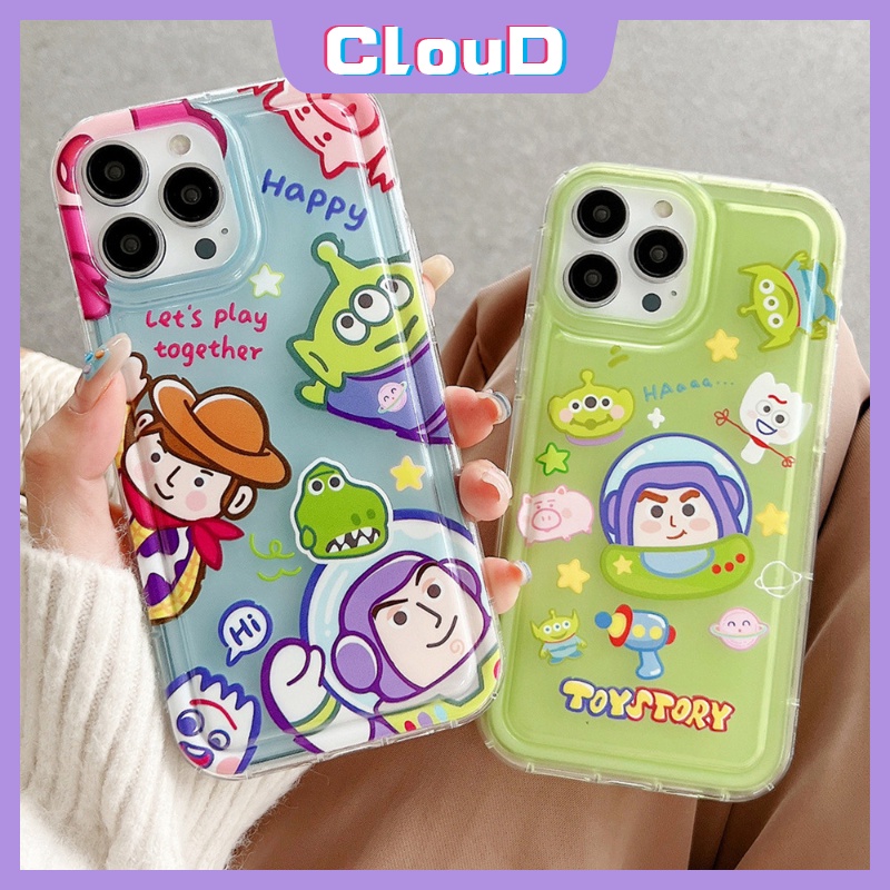 Case Cerita Mainan Kartun Redmi 10A 9A 10a1 9T 9C NFC Redmi Note9 10s 11 10 11s Note10s Note11 Note9 Note10 Cute Buzz Lightyear Alien Shockproof Airbag Lembut Tpu Cover