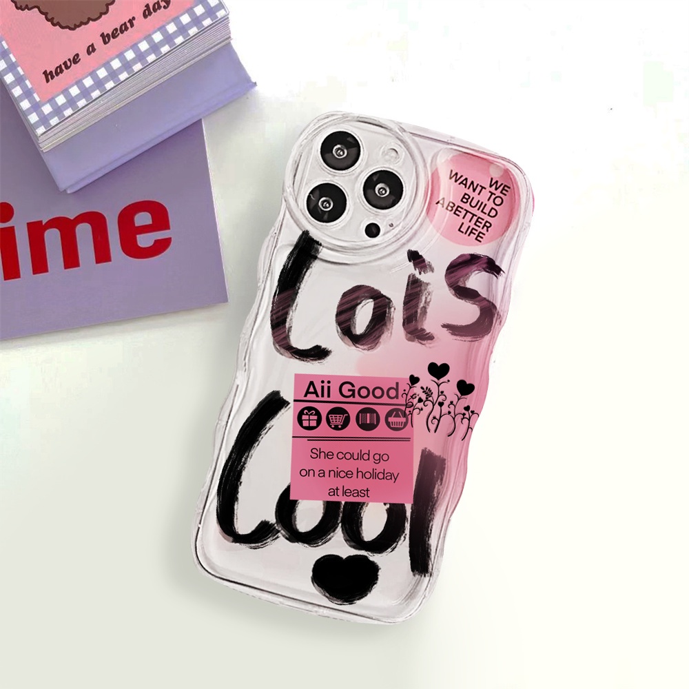 Casing Redmi Note 11S 11 Pro Redmi 10C 10A 9A Note 10 5G Note 10S 9C 9T Note9 Note8 Poco X3 Pro NFC Pink Rose Doodle Label Wave Edge TPU Phone Cover