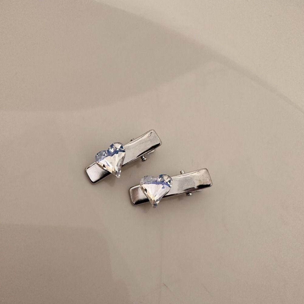 Mxbeauty Korea Paduan Klip Rambut Hadiah Fashion Vintage Glitter Kecil Retro Shiny Aksesori Rambut Klip Samping Cinta Hati Hiasan Kepala