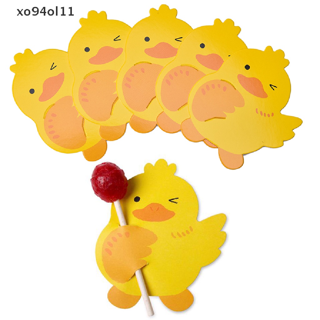 Xo 50PCS Ducks Candy Lollipop Decor Kartu Aksesoris Hadiah Pesta Pernikahan &amp; Ulang Tahun OL