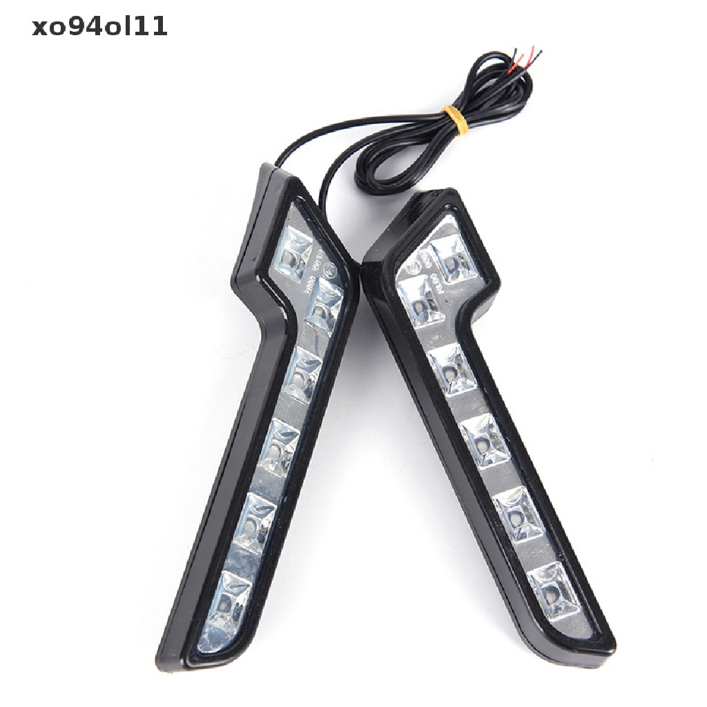 Xo 2x Terang 6LED Super Putih Lampu Mobil Mengemudi Kabut 12V DRL Siang Hari Berjalan OL