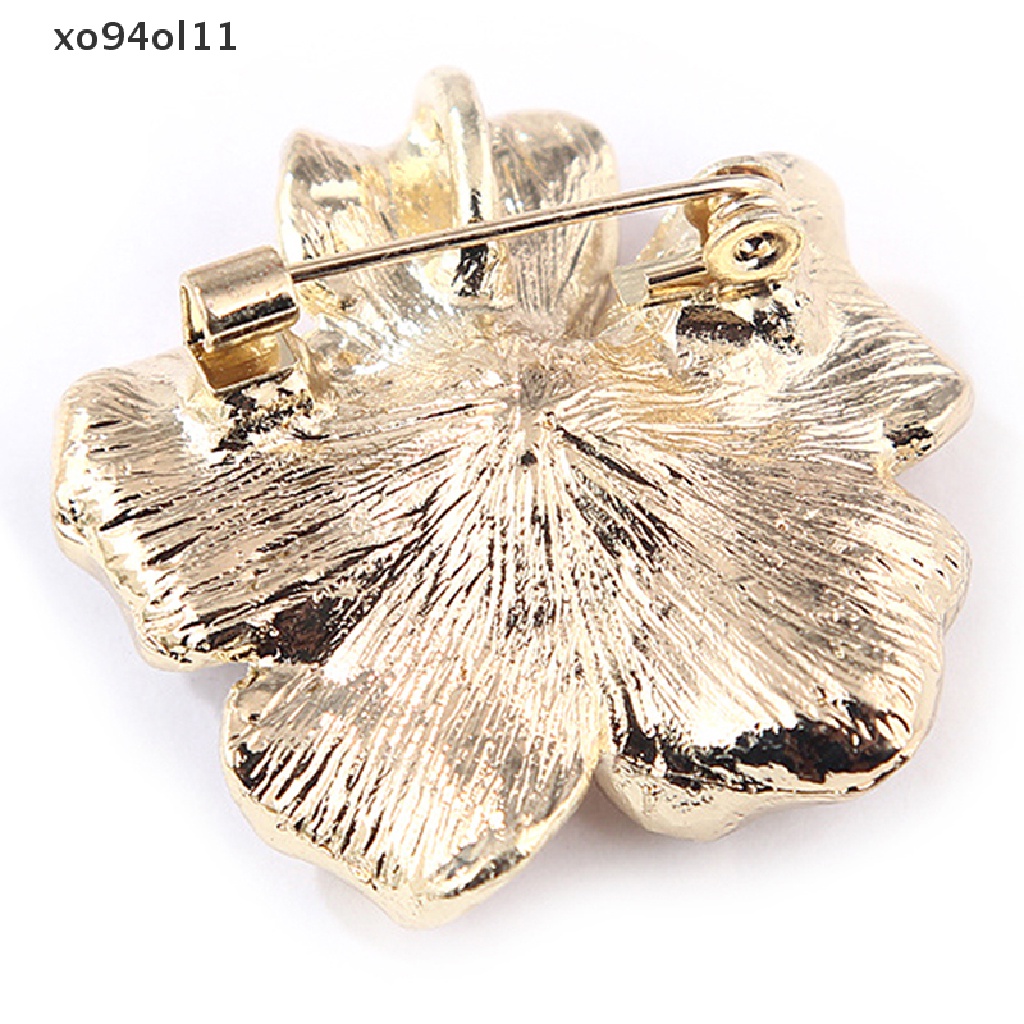 Xo Fashion Kristal Berlian Imitasi Mutiara Bunga Bros Pin Wanita Gadis Anti-exposure Brooch OL