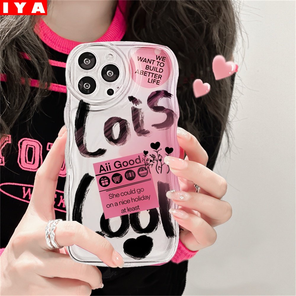 Casing Mawar Pink Realme C55 Realme 10c30 C31 C35 C21Y C25Y RealmeC11 2021 C15 C25 C17 C12 C3 C2 Realme 8i 7i 5 5i 6i 7 Pro Doodle Label Wave Edge TPU Phone Cover