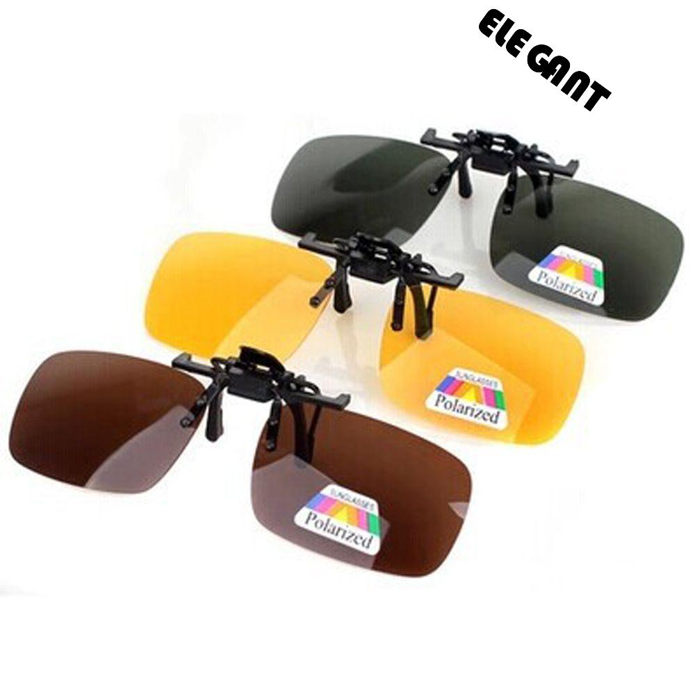 [Elegan] Clip-on Kacamata Fashion Unisex Travel Night Vision Clipon Mengemudi Memancing Flip Up Eyewear