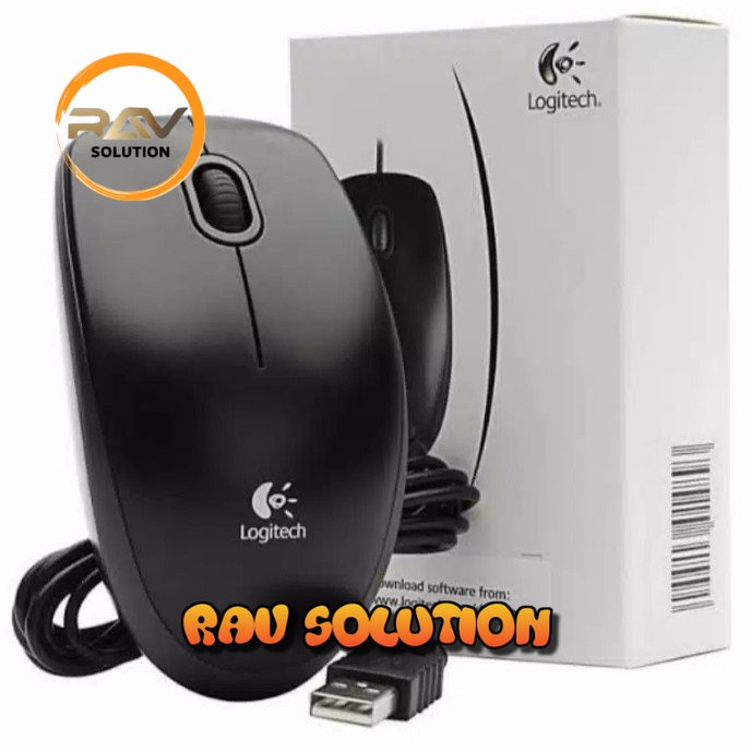 Mouse Logitech B 100 ORI / mouse b 100 Logitech/ mouse kabel bagus - SET A