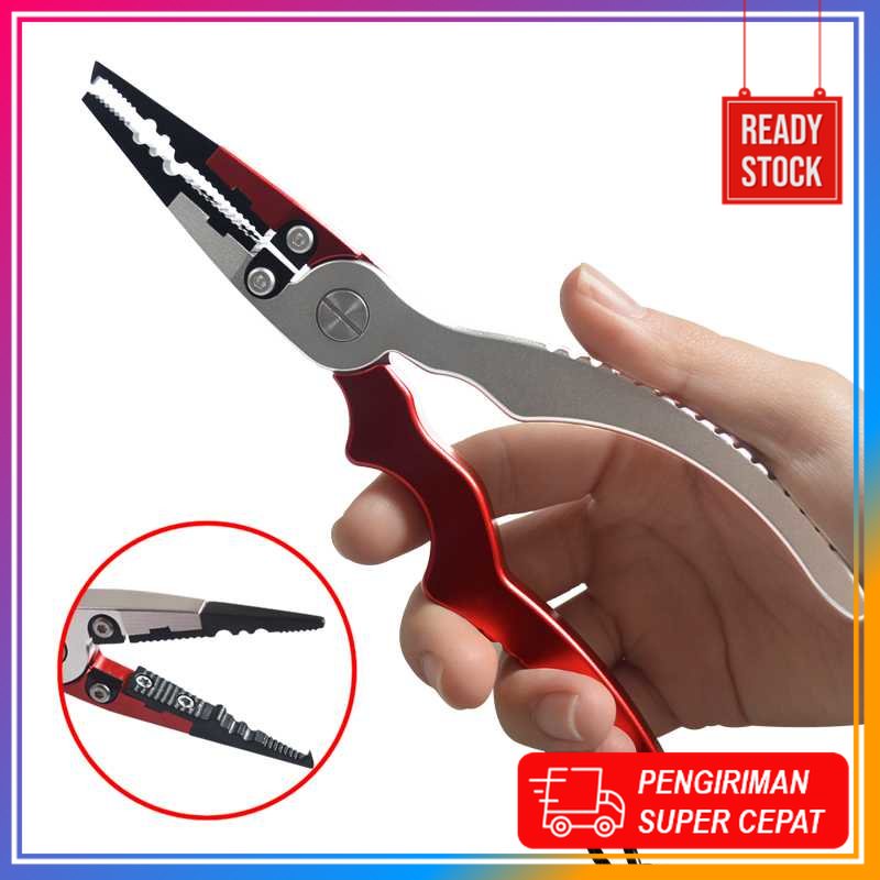 Tang Pemotong Kail Pancing Aluminium Fishing Pliers Hook Remover Toko Pancingan Alat Pancing Mancing