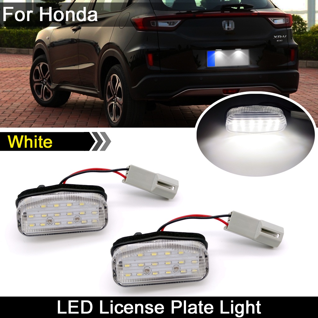 2pcs Lampu Plat Nomor Plat LED Putih Lampu Untuk Honda XR-V 2015 2016 2017 2018 2019 2020 21 22 23