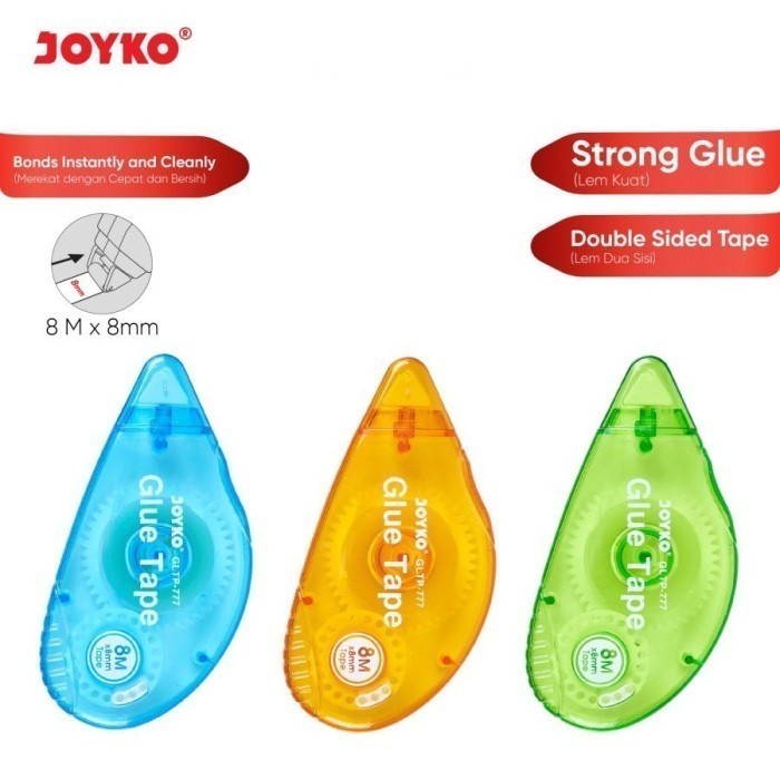 

JOYKO GLUE TAPE DOUBLE TAPE / ALAT LEM KERTAS ROLLER ROLL JOYKO GLTP-7