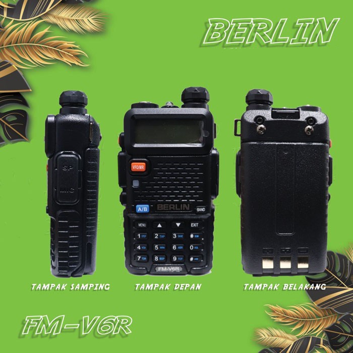 Berlin FM-V6R Handie Talkie HT Dual Band FM Transceiver V6R