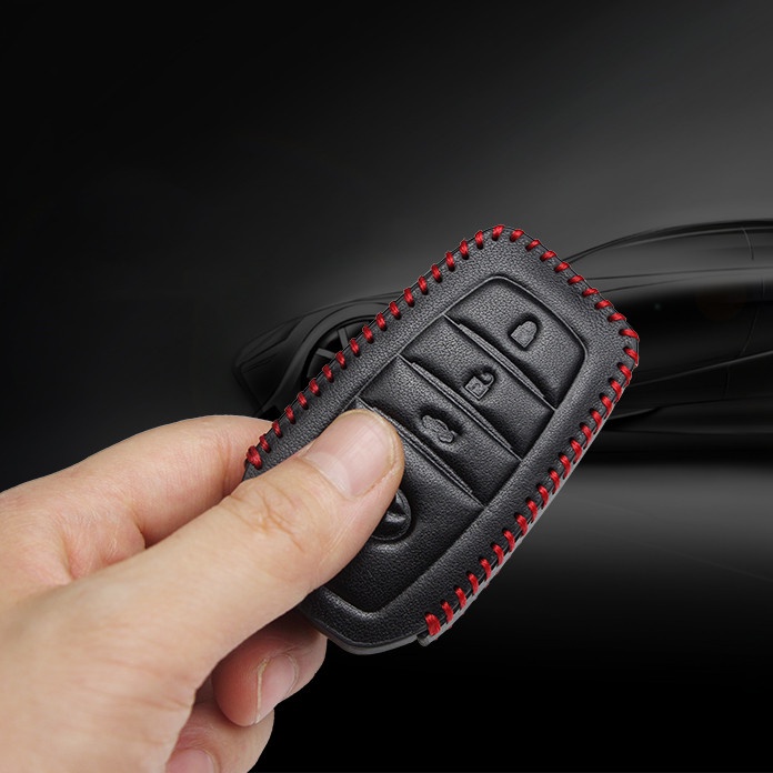 (Spot) Untuk Toyota Vios 2014-2019 3Button Keyless Remote Car Key Leather Key Cover Case