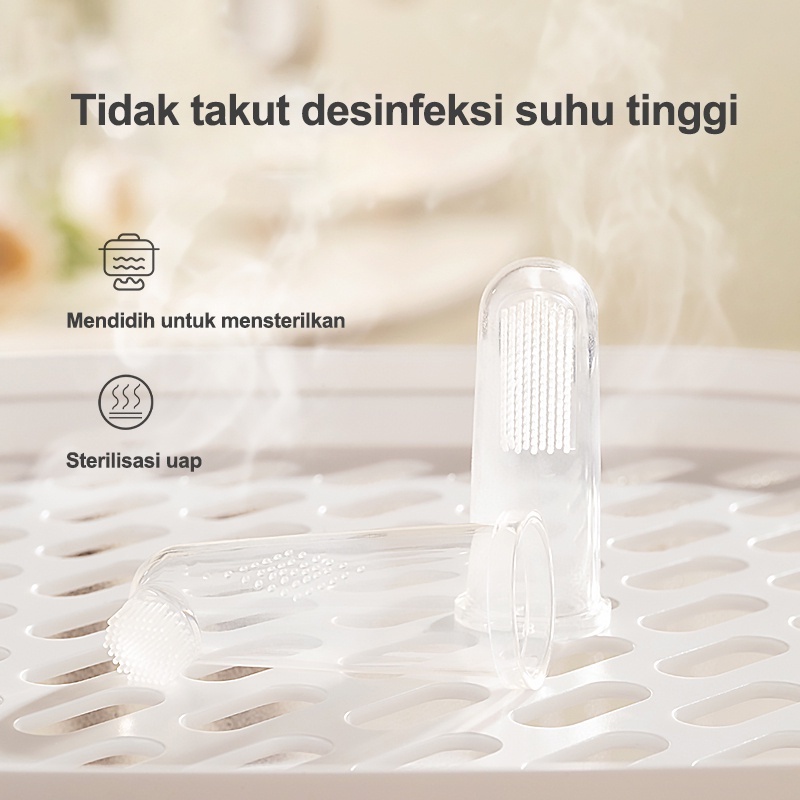 Bayi Finger Tooth Brush Silikon Sikat Gigi Jari Baby Newborn Lidah Gusi Silicone Food Grade Lembut