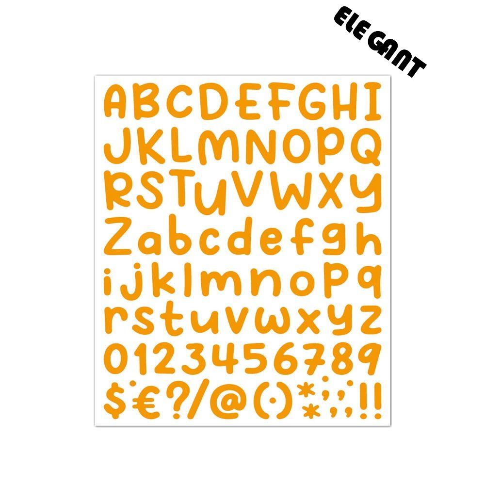 [Elegan] Adhensive Alphabet Number Sticker Diary Card Scrapbooking Huruf Besar Kecil Foto Alat Tulis Surat Ejaan Stiker