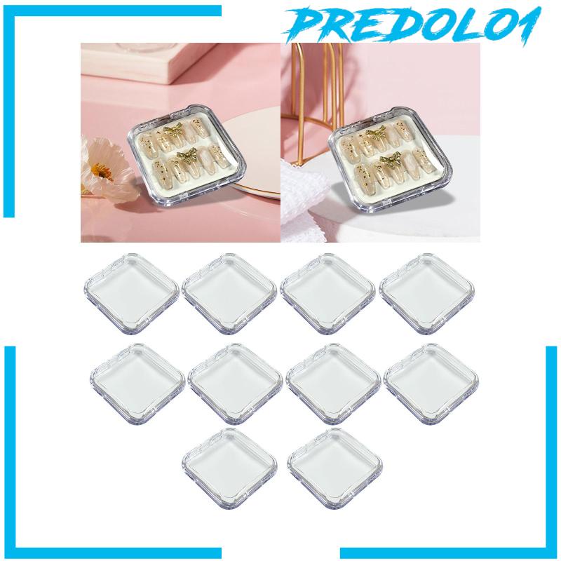 [Predolo1] 10buah Press on Kotak Penyimpanan Kuku Nail Packing Box Untuk Digunakan Di Rumah Salon Kuku
