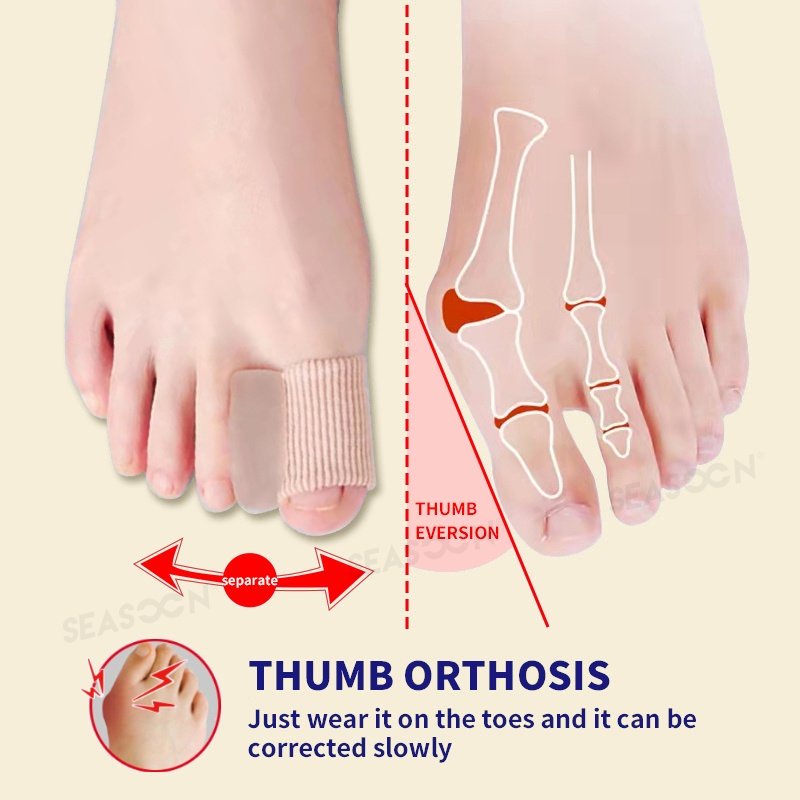 Penyangga Pelurus Jari Kaki Besar Pelindung Jempol Pelindung Jari Kaki Pemisah Jari Kaki Korektor Bunion Gel Silikon 1Pc