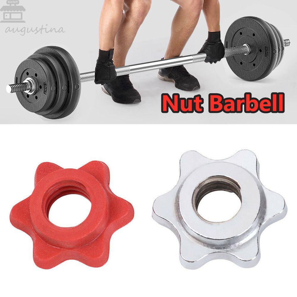 Agustina Dumbell Nut Safety Protection Anti-slip Klem Dumbell Spin-lock Fixed Dumbbell Dumbell Aksesori Mur Hexagon