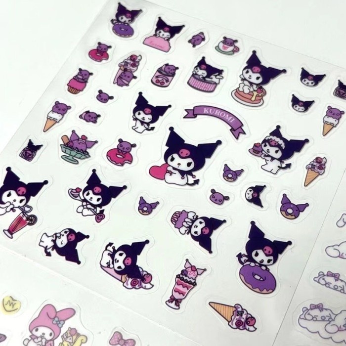 

Sanrio Sticker JUMBO Cute 100 pcs Anti Air PVC Deco Sticker Anak Hello Kitty - KUROMI