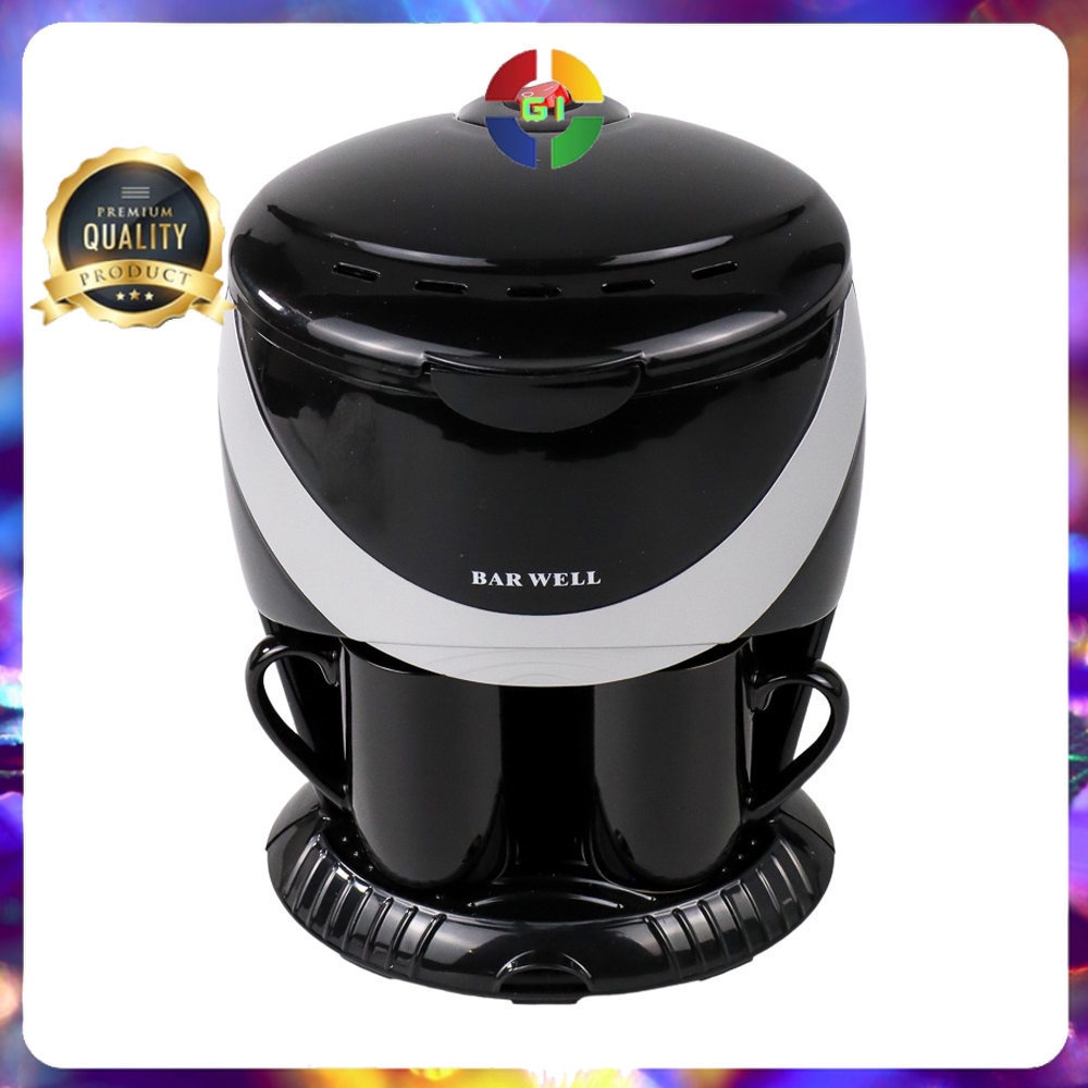 Mesin Kopi Listrik Drip Coffee Maker Double Cup Black