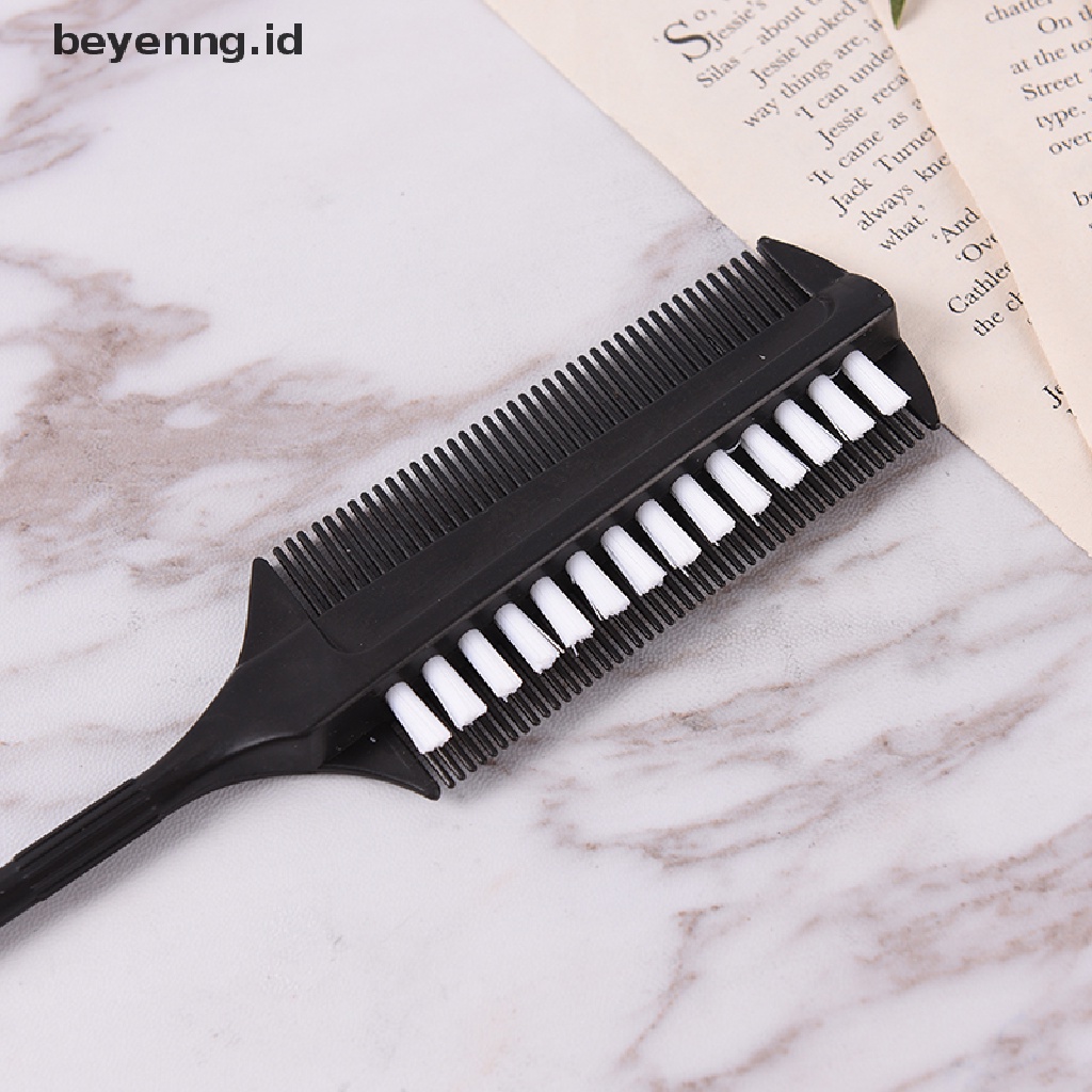 Beyen Dual side Hair Styling Dye Comb Masker Minyak Pigmen Mixing Tint Brush Pewarna ID