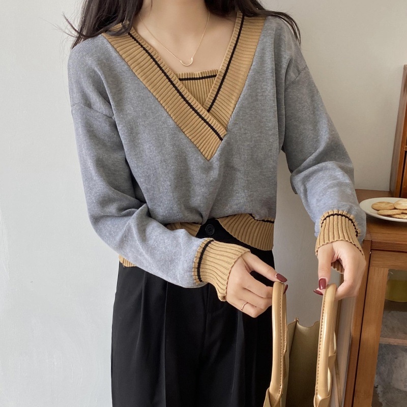 TELLY ➡️ BJ-035 Sweater Rajut Wanita Korea Crop Import Premium | Knit Sweater Crop | Sweater Top Knit Import | Knite Sweater