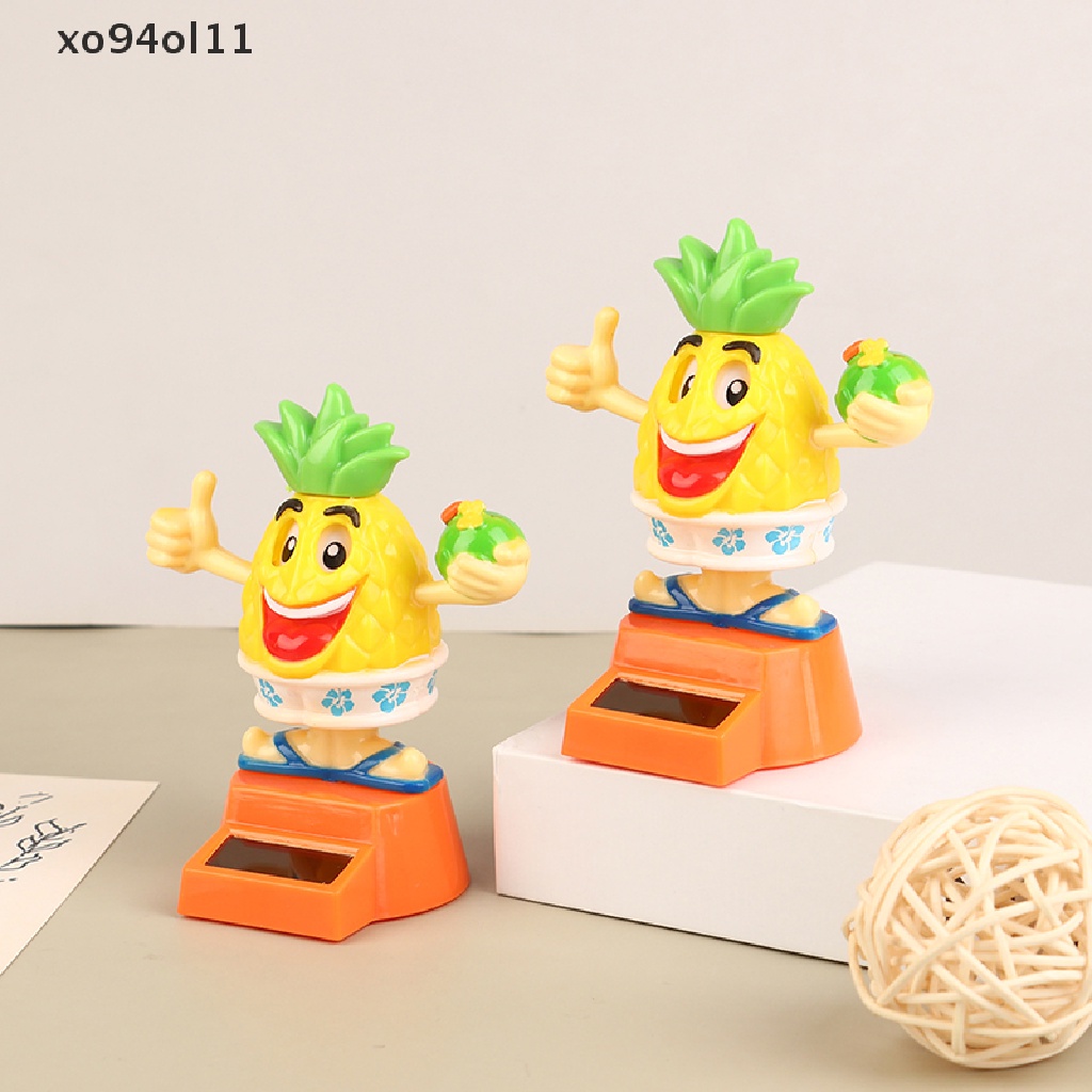 Xo Ornamen Tenaga Surya Nanas Lucu Buah Goyang Kepala Mainan Mobil Ornamen Decor OL