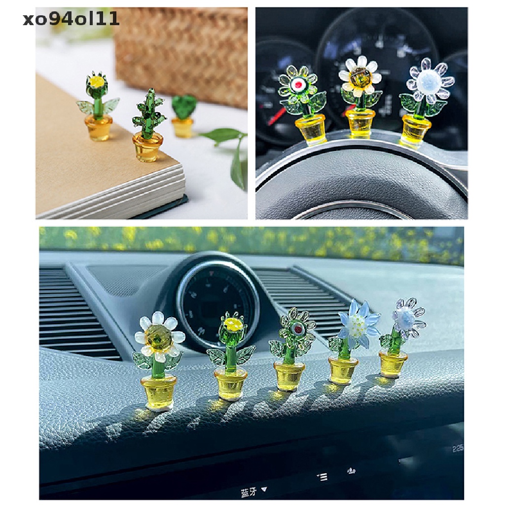 Xo 5Pcs Kaktus Mobil Pot Kelinci Ornamen Auto Center Console Aksesoris Boneka Desktop Hadiah Kecil Kue Baking Dekorasi Mainan Mobil Konsol Tengah Kaktus Paket Dekorasi Mobil T