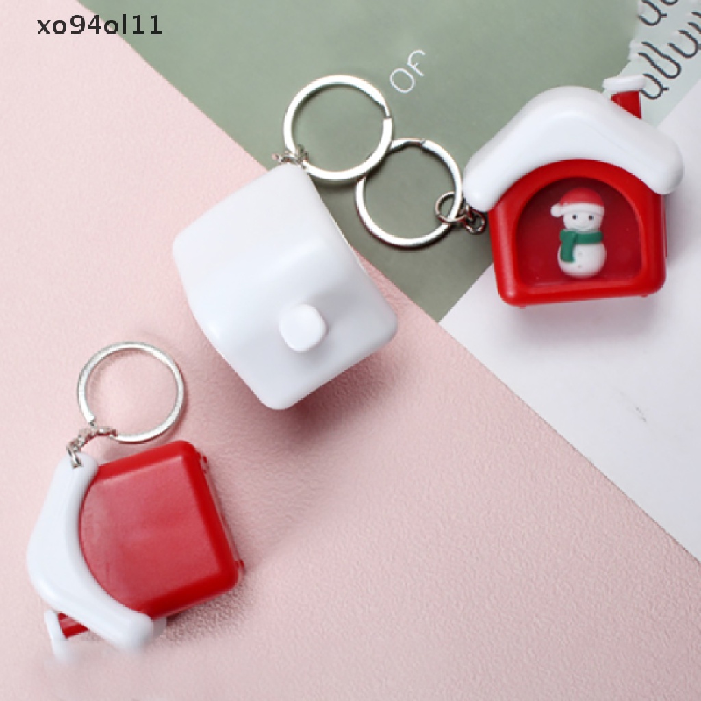 Xo 1PC Hiasan Natal Santa Claus led luminous Gantungan Kunci Liontin OL