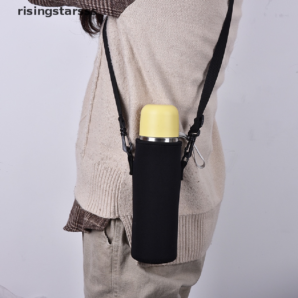 1x Neoprene Water Bottle Carrier Insulated Cup Holder Dengan Strap Jelly