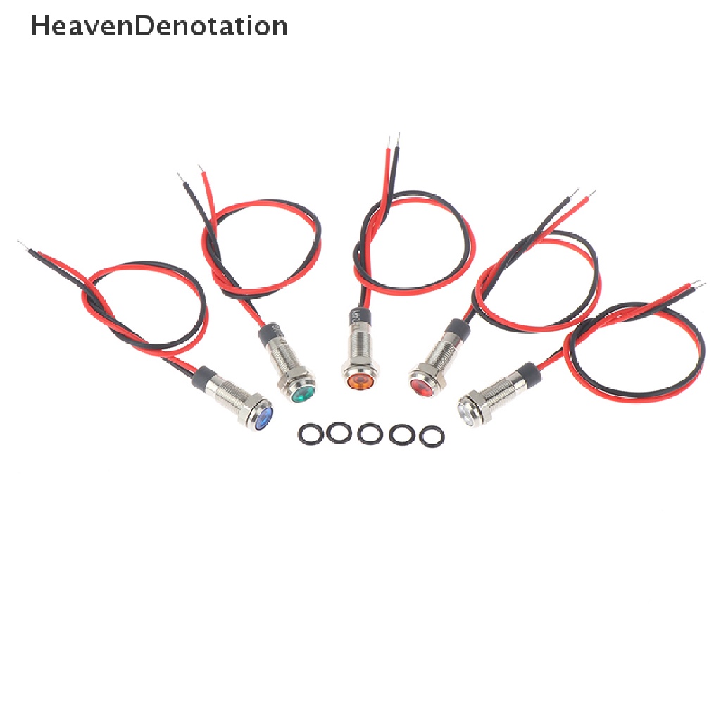 [HeavenDenotation] P67 Lampu Indikator Peringatan Logam led 6mm Anti Air 3v 5v 6v 12v 24v 220v HDV