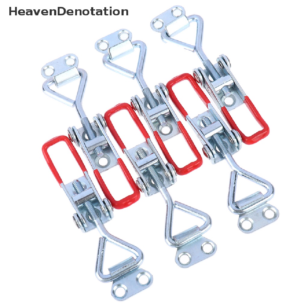 [HeavenDenotation] 2/4pcs Adjustable Toggle Clamp Kait Baja Tarik Kait Tindakan Untuk Kotak Perkakas HDV