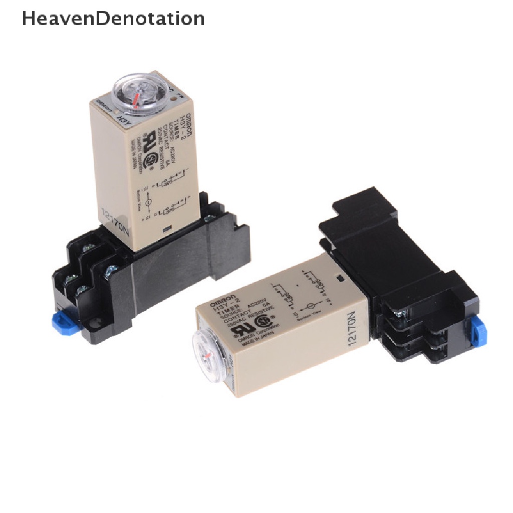 [HeavenDenotation] 220v H3Y-2 Power On Time Relay Delay Timer 0-30s/60s DPDT &amp; Base Socket HDV