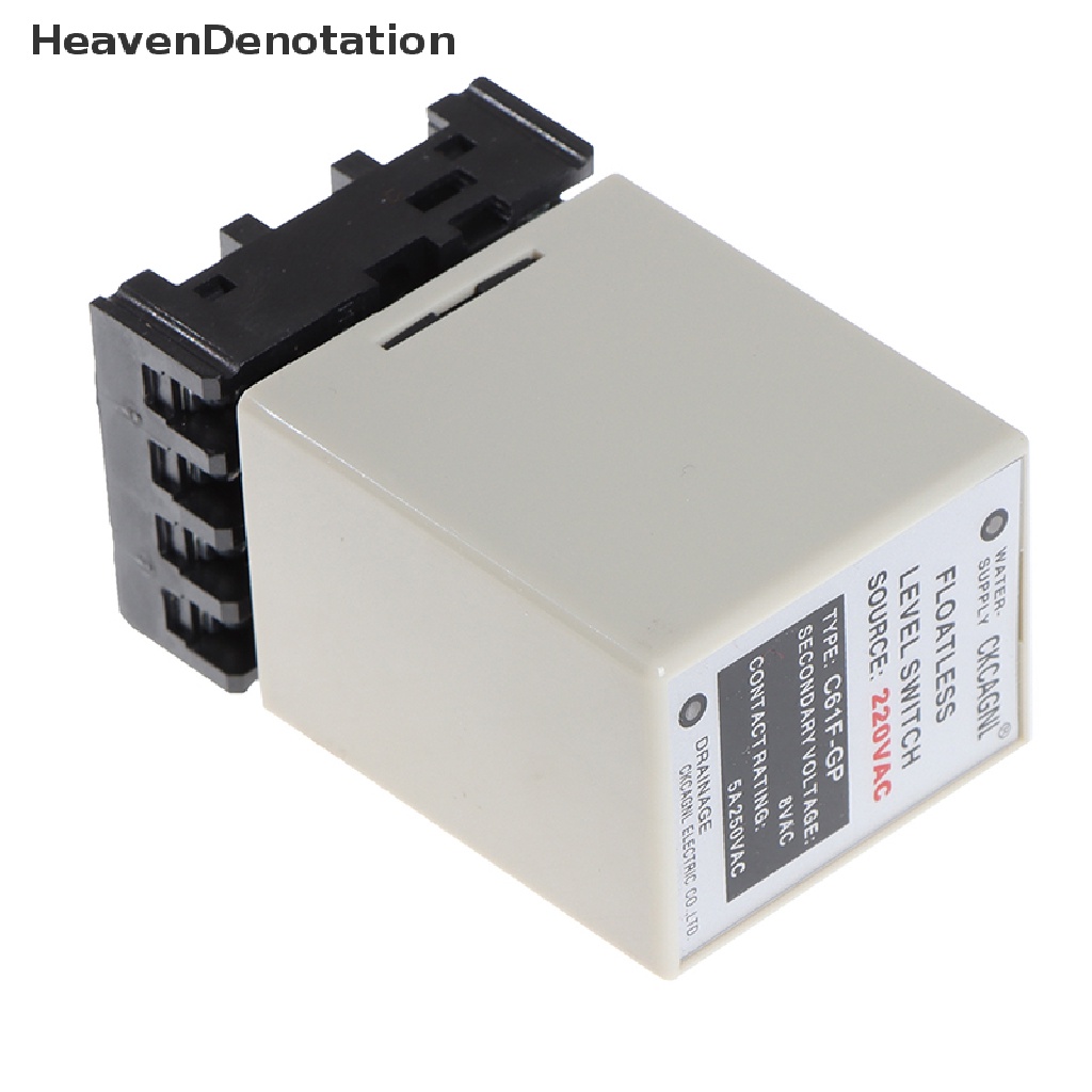 [HeavenDenotation] C61f-gp AC220V Relay Level Floatless Saklar Level Controller Dengan Base HDV