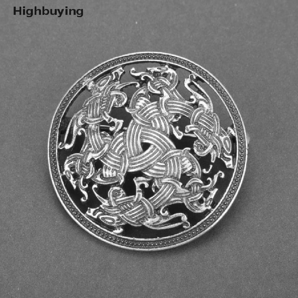 Hbid 1PC Pin Bros Perisai Viking Abad Pertengahan Jubah Selendang Pin Celtic Norse Jewellery Glory