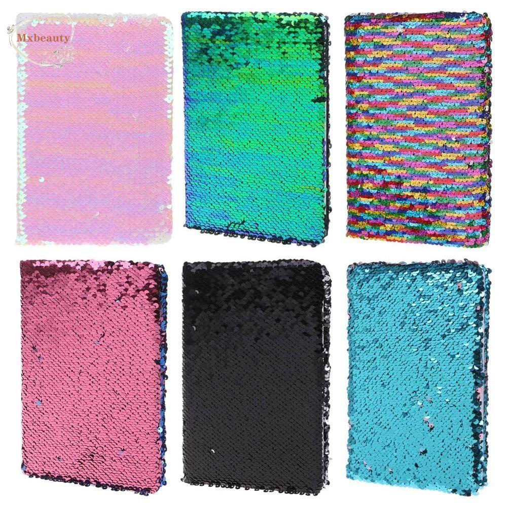 Mxbeauty Sequin Notebook Anak Perempuan Tulisan Kreatif Bantalan Untuk Alat Tulis Anak A5 Notepad