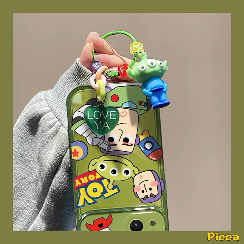 IPHONE Gelang Boneka 3D Flip Make Up Mirror Case Kompatibel Untuk Iphone11Xr 7 8 14 Plus 11 14 13 12 Pro MAX X XS MAX SE Beruang Strawberry Lucu Manyo Kartun Toy Story Shockproof Soft Cover