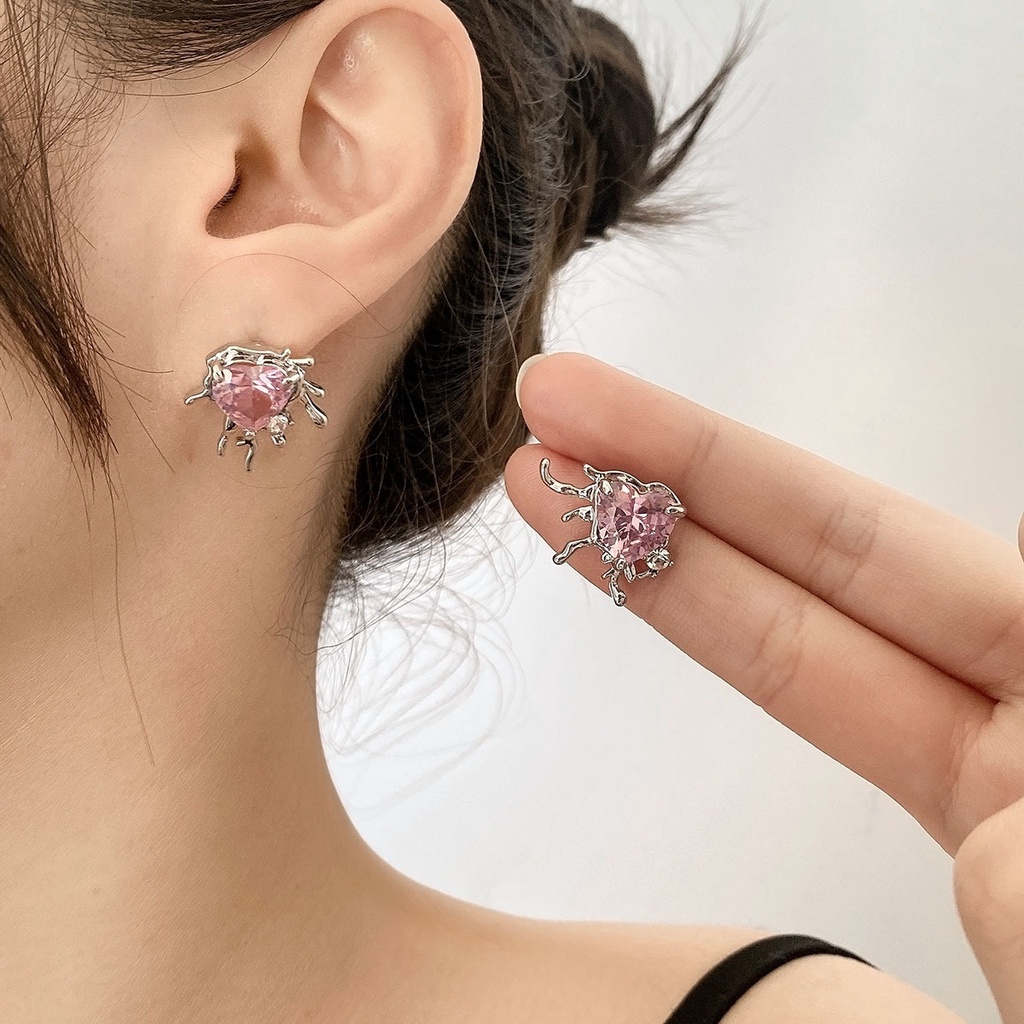 Aksesoris Anting Gaya Keren Gaya Manis Keren Unik Trendi Cinta Kunci Lock Anting Rumbai Tidak Teratur