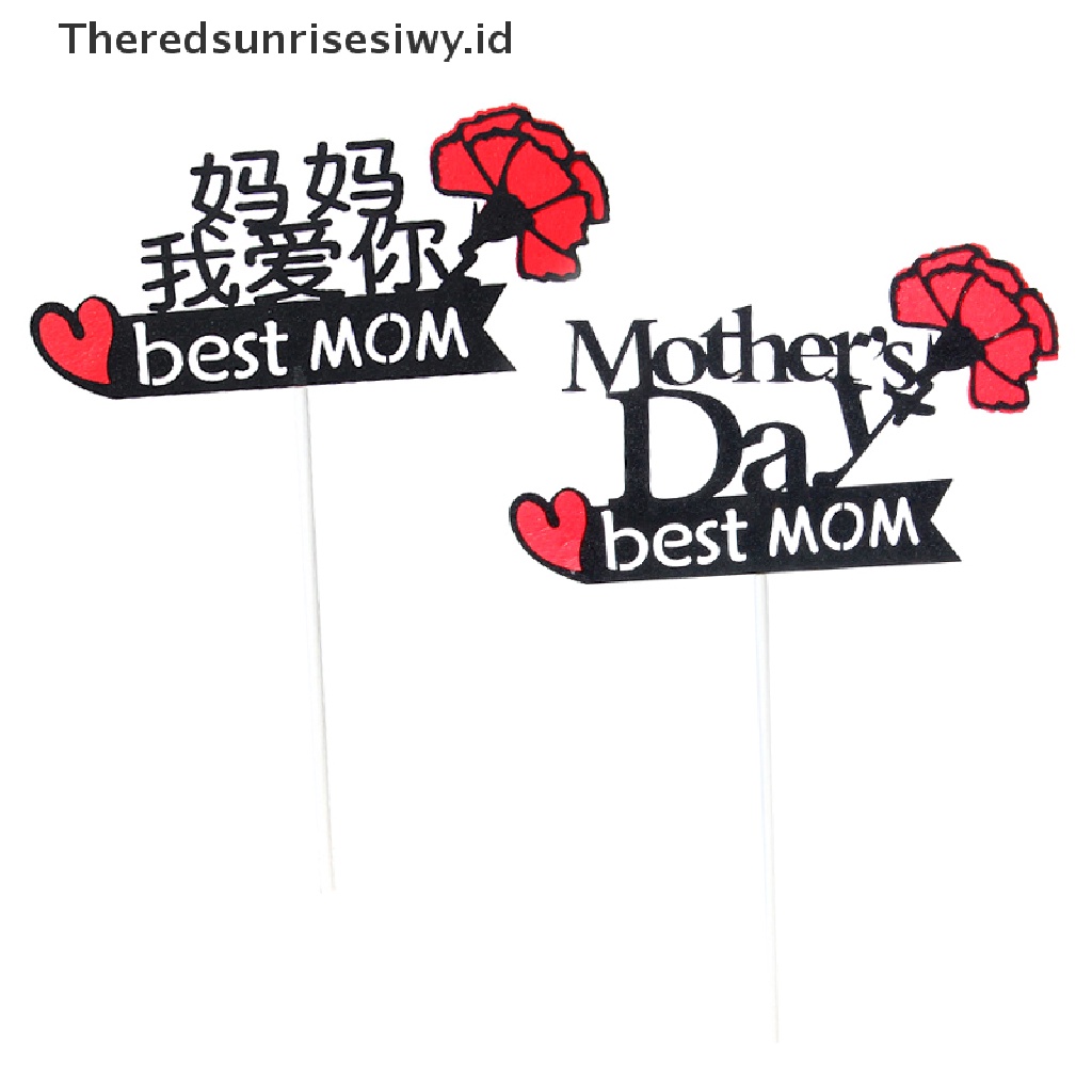 # Kado Mom &amp; PAPA DIY # 2023hiasan Kue Happy Mother's Day Akrilik Love Mum Best Mom Cake Topper Decor~