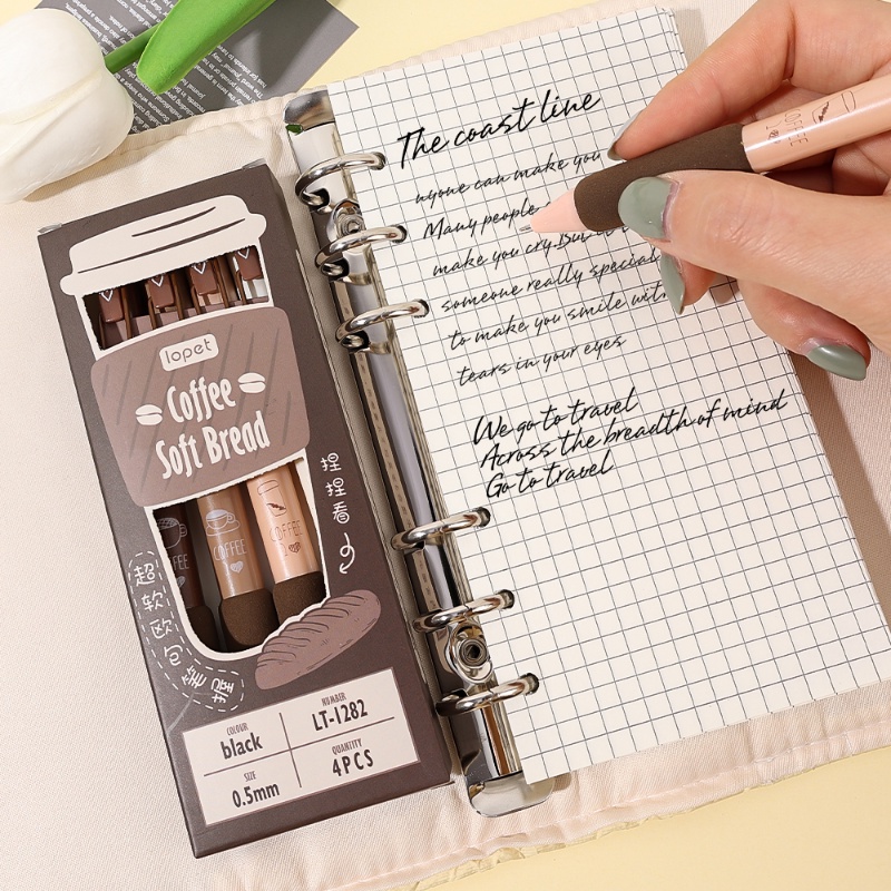 1 Pc/4 Pcs Halus Sederhana Kreatif Kartun ST Nib Plastik Tanda Tangan Pulpen Halus 0.5 mm Hitam Tinta Press Gel Pulpen Alat Tulis Siswa Kantor Perlengkapan Sekolah