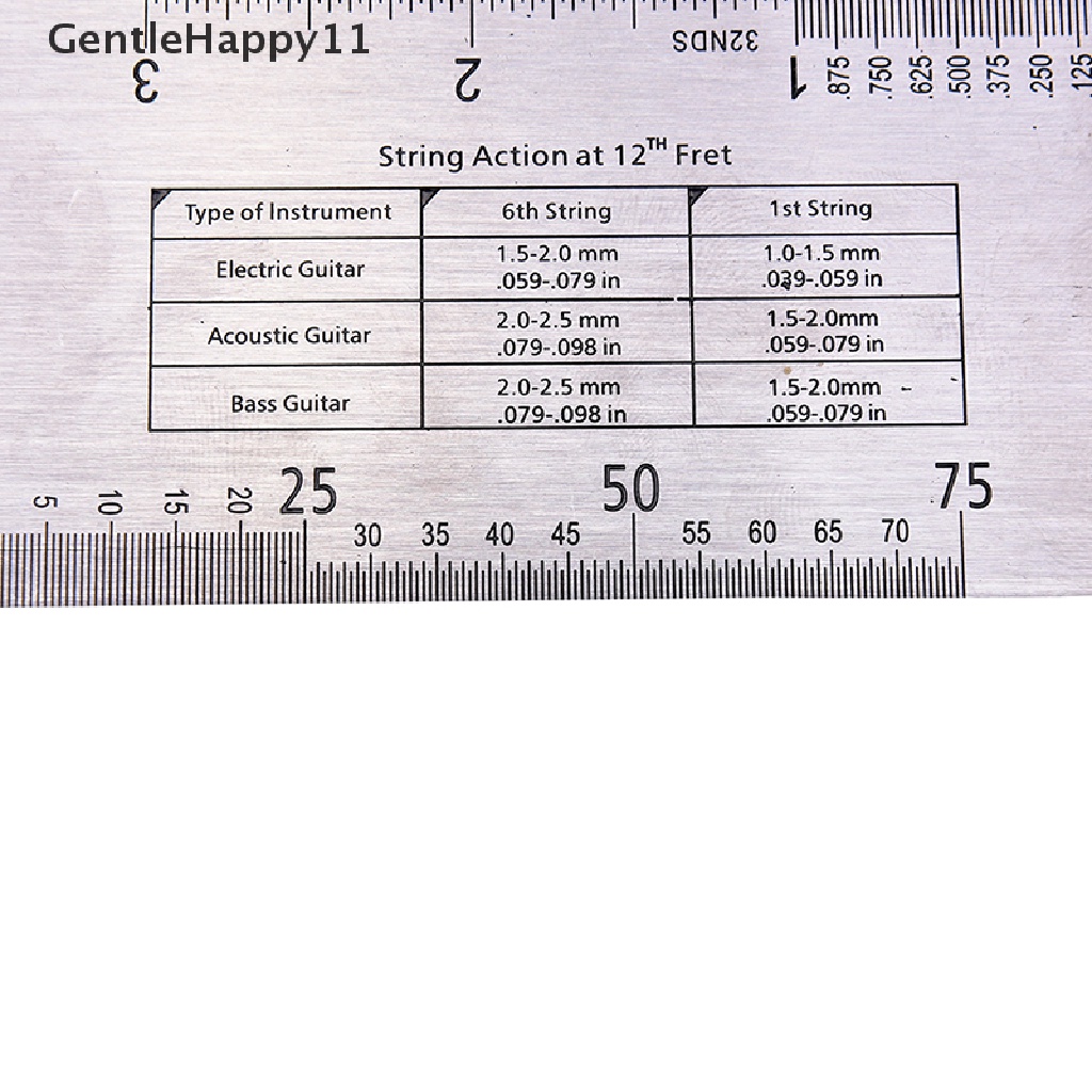 Gentlehappy Steel String Action Gauge Ruler Guide Setup Pengukur Luthier Untuk Gitar Bass id