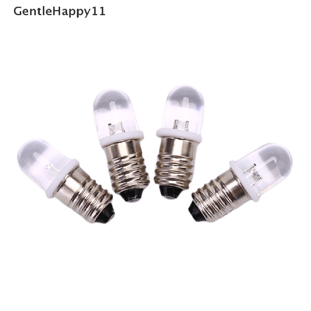 Gentlehappy 5pcs E10 Bohlam Led DC 3V 4.5V Instrumen Bohlam Indikator Bohlam Senter Bohlam id