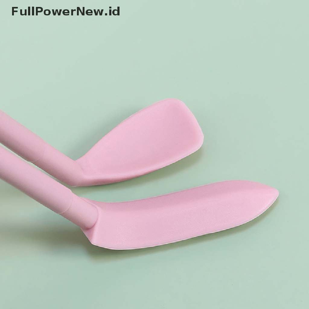 Power Silicone Mini Spatula Jar Scraper Scoop Tip Sendok Kosmetik Berkepala Dua Panjang ID