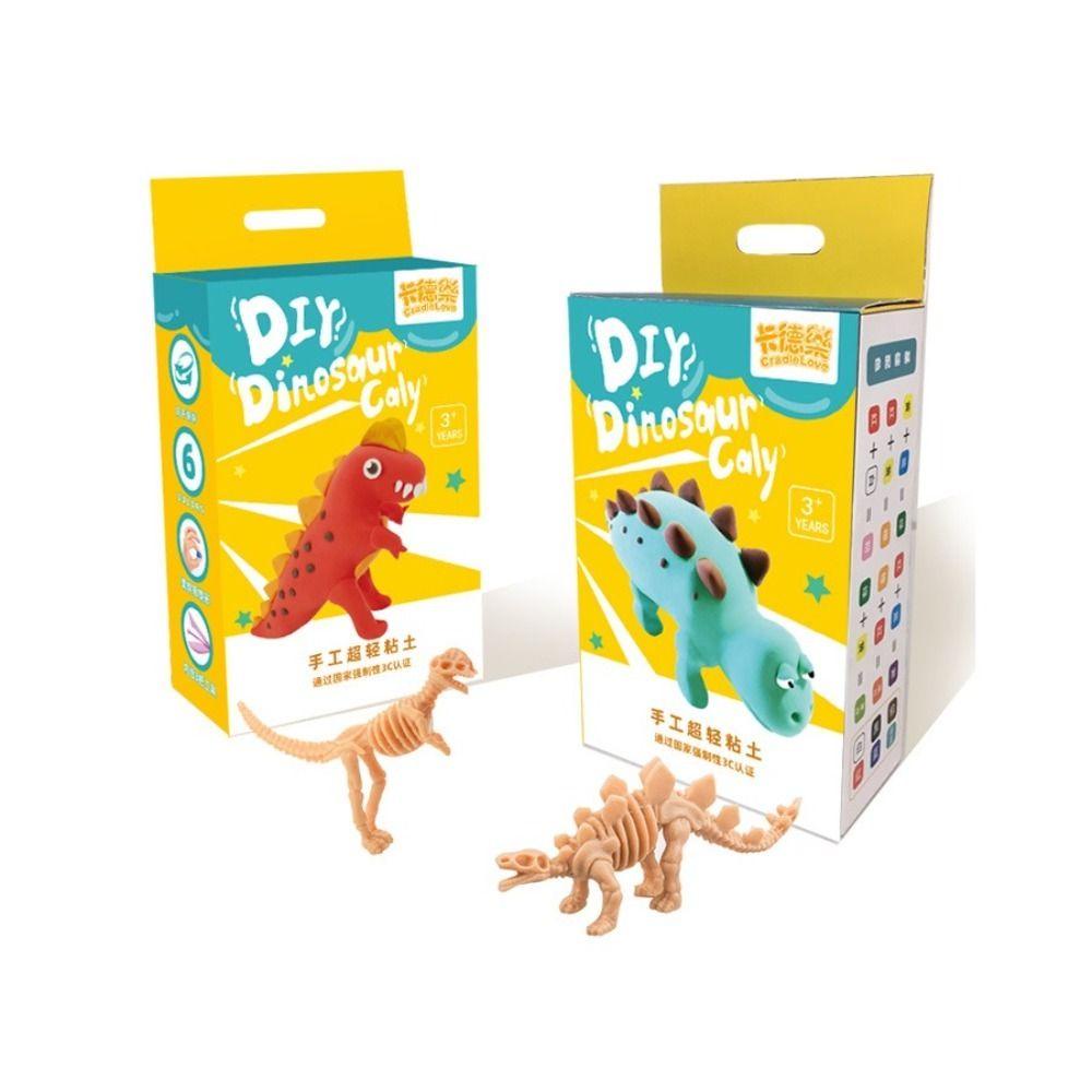 Mxbeauty Mainan Clay Dinosaurus Modelling Clay Edukasi Plastisin Lembut Mainan Polymer Light Clay Modelling Clay Super Ringan Ultra-Ringan