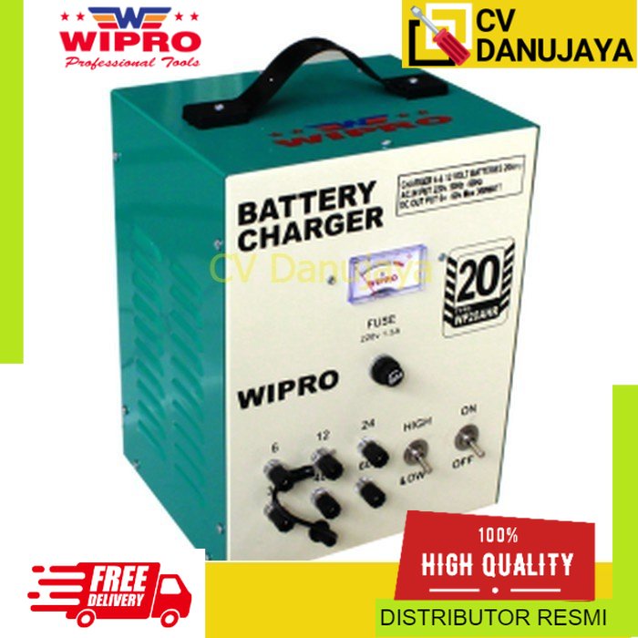 Baterai Charger Ces Cas WIPRO 20A/Charger Ces Cas Aki WIPRO WP 20AHR/Baterai Charger Ces Cas