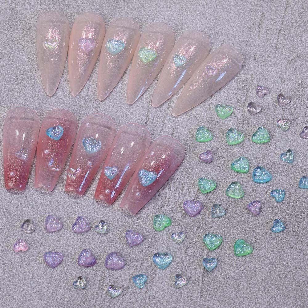 Mxbeauty Aurora Dekorasi Kuku Wanita Fashion Nail Charms Resin Manikur Aksesoris Hiasan Kuku Nail Jewelry