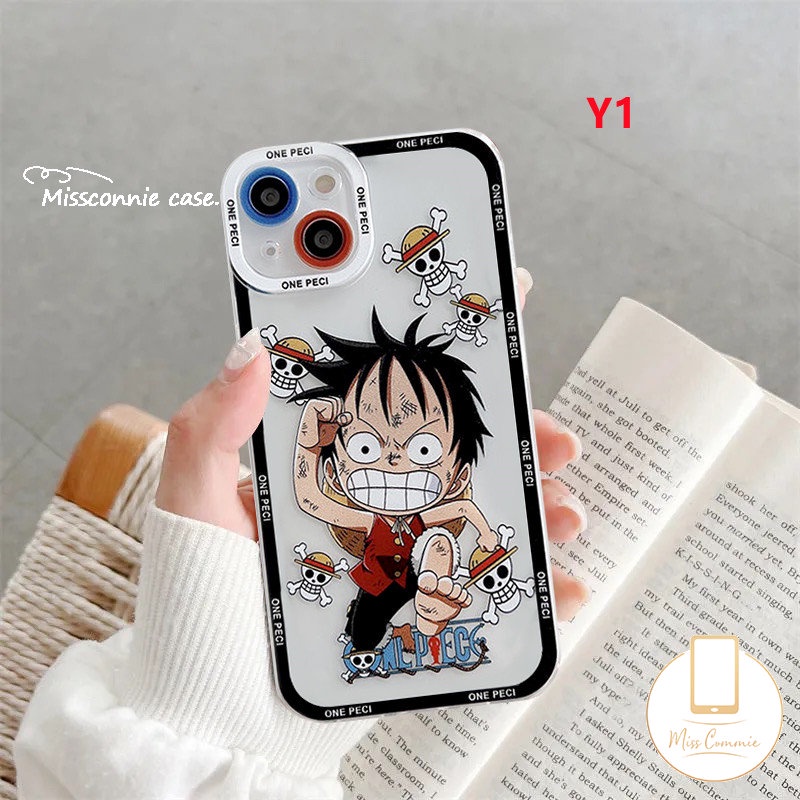 Casing Transparan Untuk Infinix Hot 11 12 9 10 11s Play 12pro Hot 8 20 20s 11s 12i 10s Nfc 10 Lite Note 10 11 12 Pro 12 2023 Smart 6 4 5 Plus Anime One Piece Kartun Luffy Lembut Sarung