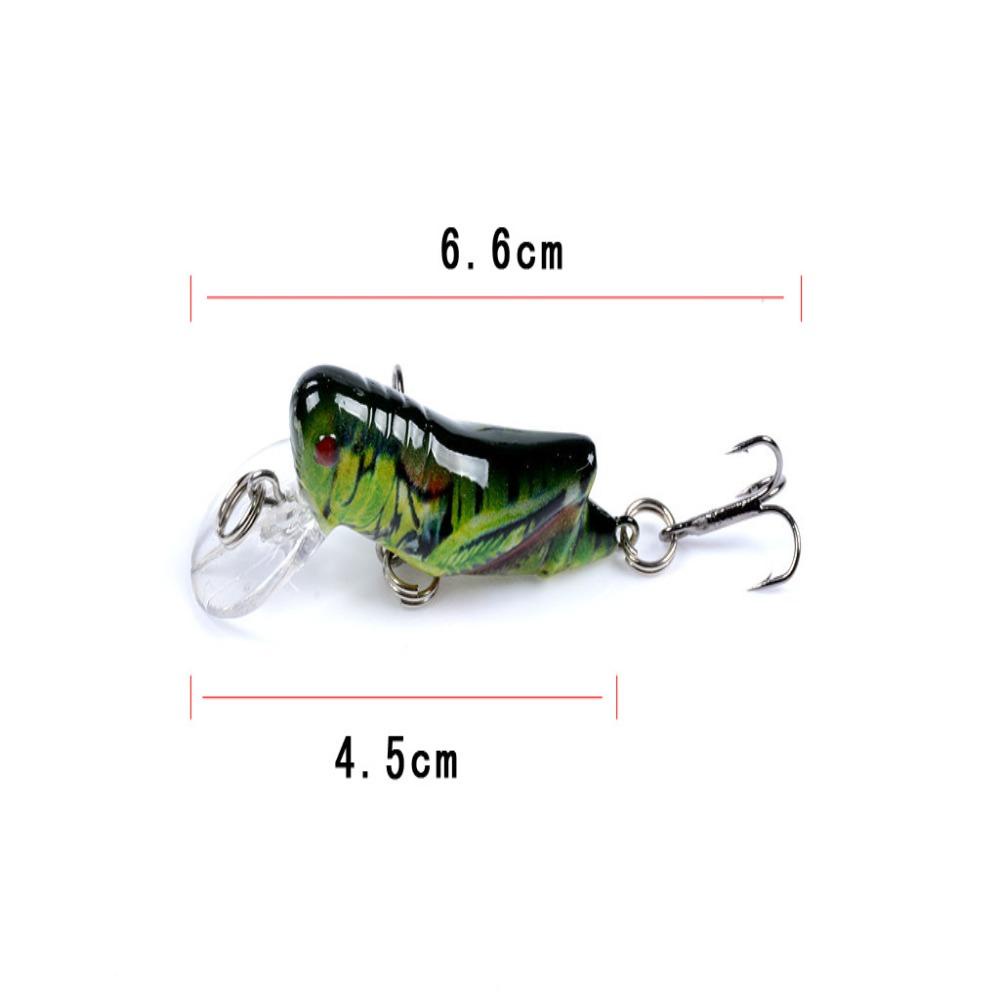 Lanfy Insect Bionic Fishing Lure Lifelike Crank Bass Swimbait Belalang 3.5g Pike Fishing Tackle Flying Wobbler Lure