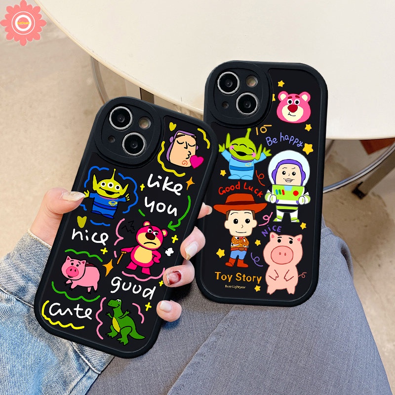 Casing Toy Story Alien Lucu Vivo Y36 Y16 Y20 Y22 Y02 Y21 Y15s Y11 Y12 Y35 Y15 V25E Y91 Y30 Y17 Y33s Y21s Y91C V25 Y15A Y20s V23 Y31 Y51 Y21A Y20i Y22s Y12i Strawberry Bear Case