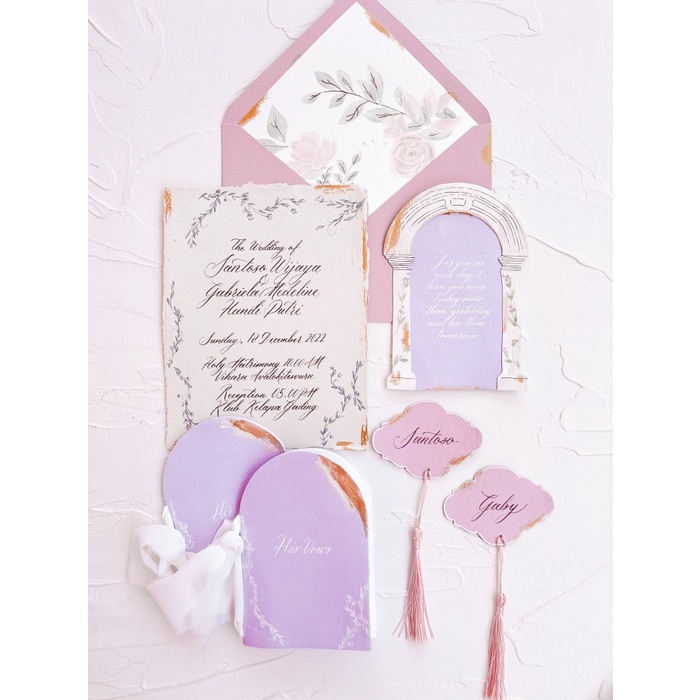 WEDDING INVITATION CALLIGRAPHY SET / WEDDING STATIONERY / KEEPSAKE - PAKET A