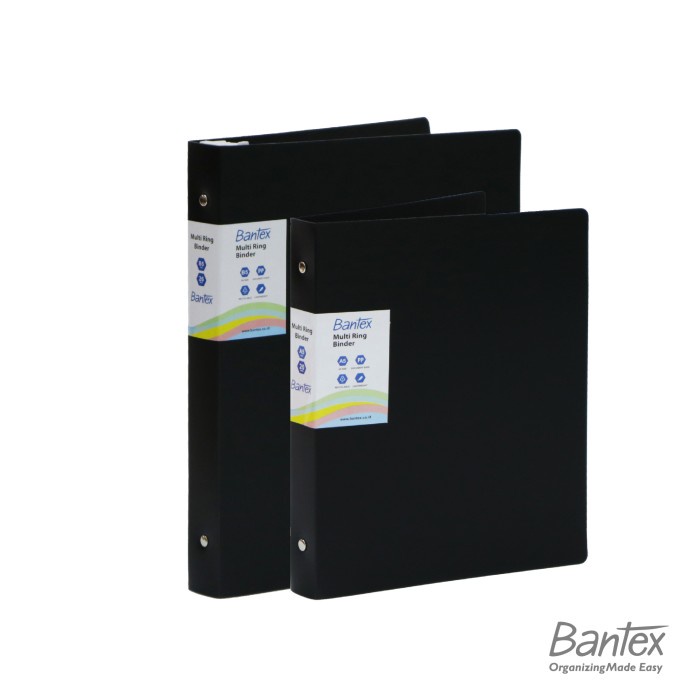 

Bantex B5 Trendy Multi Ring Binder 26 Hole Black 3126 10