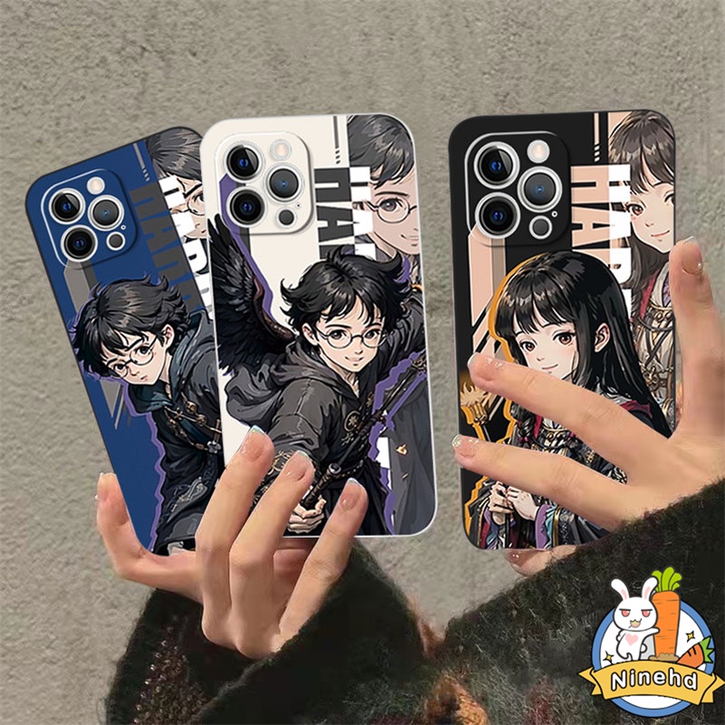 Xiaomi Redmi 12C A1 A1+10C 10A 10 9 9A 9C 9T Redmi Note12 11 11s 10 10s 9 9s Pro Fashion Kartun Harry Potter Style Phone Case Tepi Lurus Full Melindungi Anti Gores Sarung Telepon