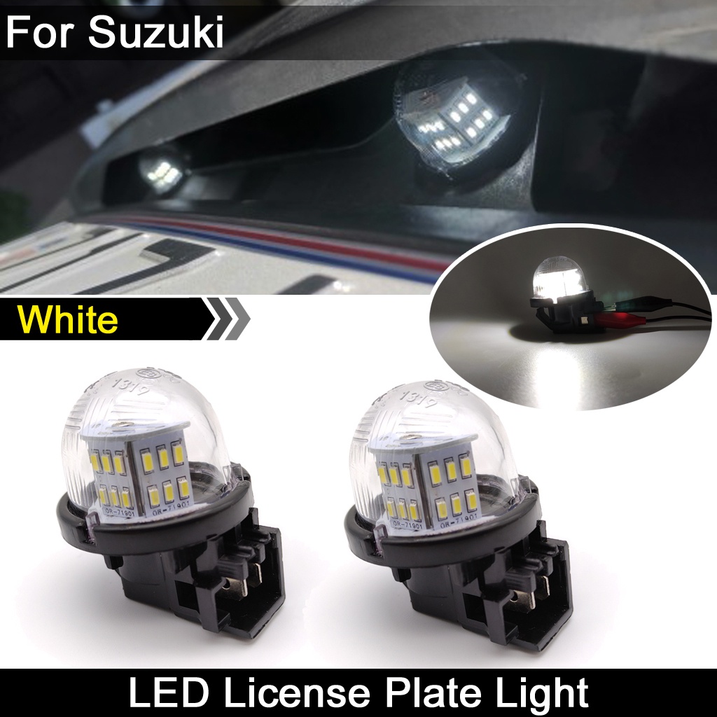 SUZUKI 2pcs Lampu Plat Nomor Plat LED Putih Kecerahan Tinggi Untuk Suzuki400Burgman 2003-2006 Tokaidenso3